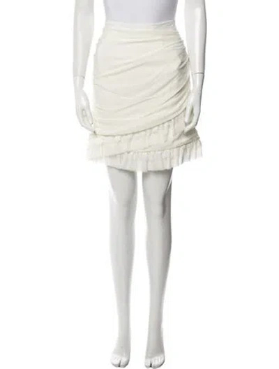 Pre-owned Balmain Silk Mini Skirt W/ Tags In Neutral