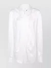 Balmain Crossed Fluid Silk Shirt Clothing In White