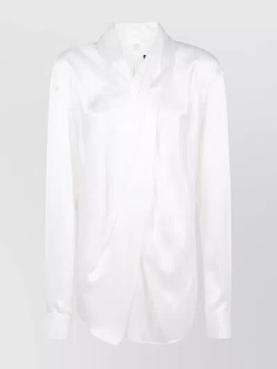 BALMAIN SILK SHIRT FLUIDE CROISÉ