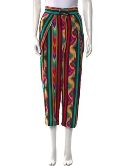 Pre-owned Balmain Silk Straight Leg Pants W/ Tags In Black