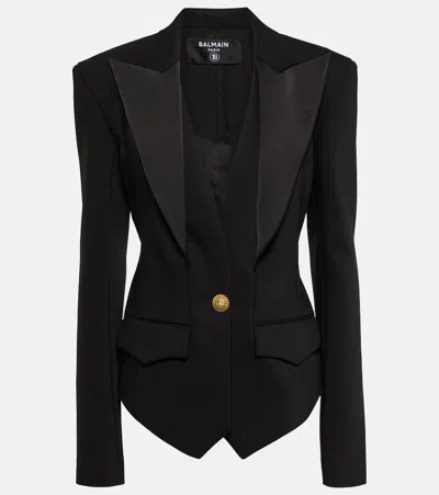 Balmain Single-breasted Blazer In Black