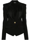 Balmain Cotton-blend Single-breasted Blazer In Black  