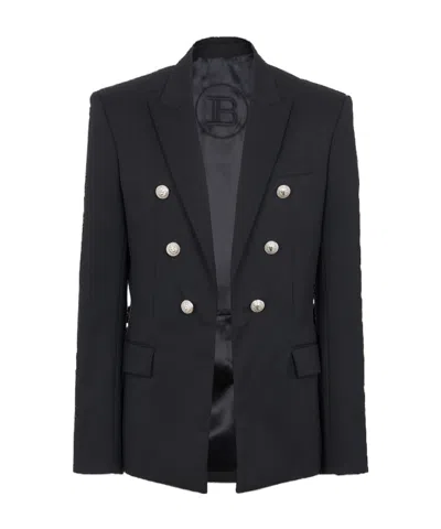 Balmain Single Breasted Tailored Blazer In Black