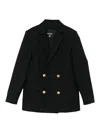 Balmain Black Jacket With Golden Buttons In Black