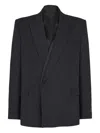 Balmain Single-breasted Wool Blazer In Black