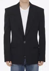 Balmain Black Wool Jacket In Black