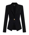 Balmain Cotton-blend Single-breasted Blazer In Black