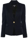 Balmain Peak-lapel Single-breasted Blazer In Blue