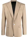 Balmain Single-breasted Wool Suit Jacket In Neutrals