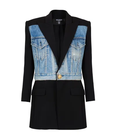 Balmain Single-button Casual Jacket In Black