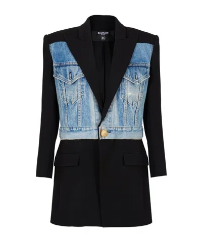 Balmain Single-button Casual Jacket In Black
