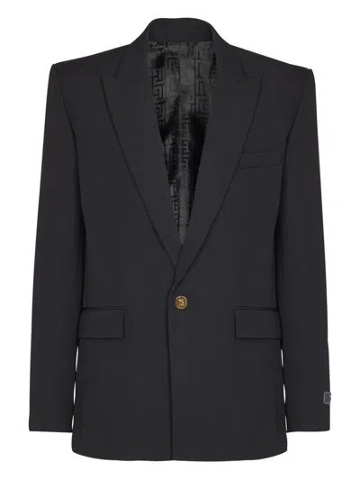 BALMAIN SINGLE-BUTTON WOOL JACKET