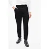 Balmain Single-pleated Jacquard Viscose Pants With Monogram Motif