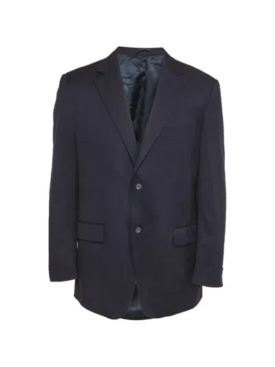 Pre-owned Balmain Single-breasted Wool Blazer In Blue