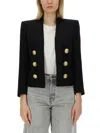 Balmain Crepe Jacket In Black