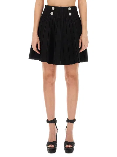 Balmain Skater Skirt In Black
