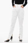 Balmain High Waist Slim Fit Jeans In White