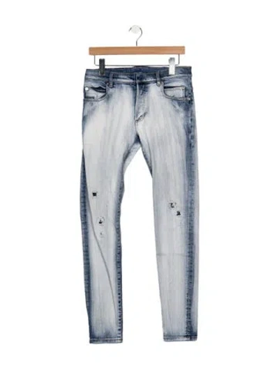 Pre-owned Balmain Skinny Jeans In Blue