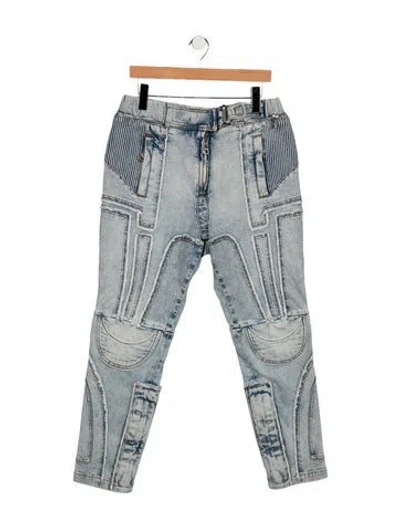 Pre-owned Balmain Skinny Jeans In Blue