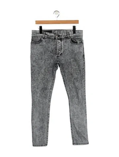 Pre-owned Balmain Skinny Jeans In Gray