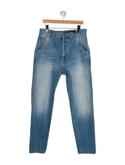 Pre-owned Balmain Skinny Jeans W/ Tags In Blue