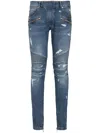 Balmain Skinny Jeans With A Worn Effect