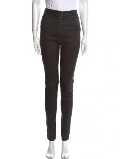 Pre-owned Balmain Skinny Leg Pants In Black