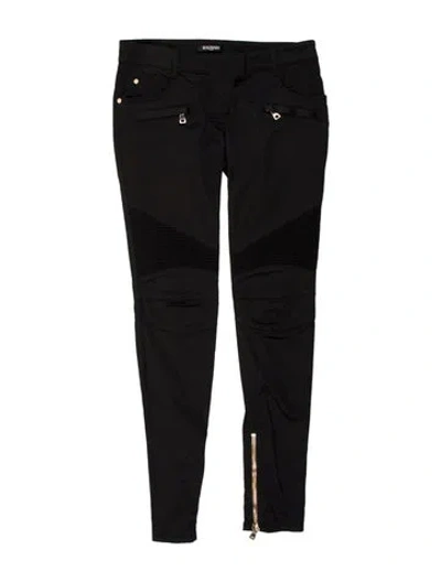 Pre-owned Balmain Skinny Leg Pants In Black