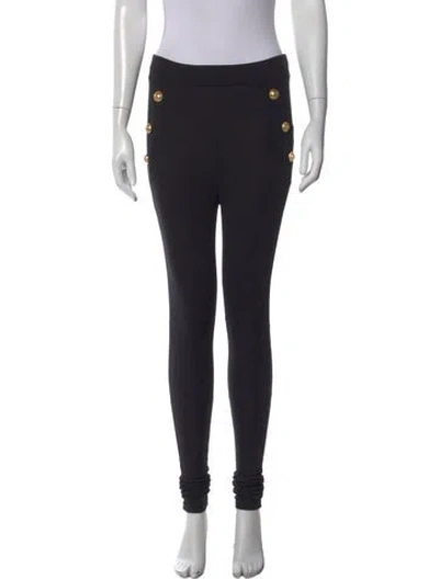 Pre-owned Balmain Skinny Leg Pants In Black