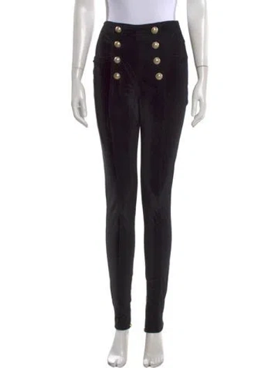 Pre-owned Balmain Skinny Leg Pants In Black