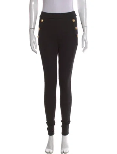 Pre-owned Balmain Skinny Leg Pants In Black