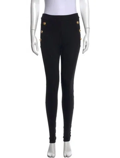 Pre-owned Balmain Skinny Leg Pants In Black
