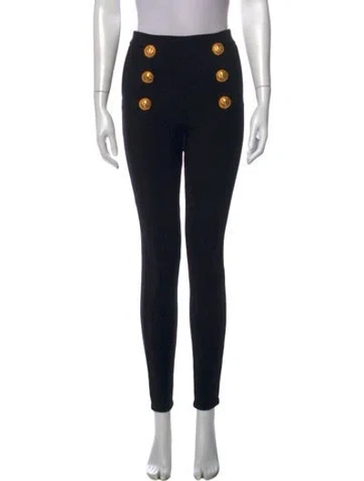 Pre-owned Balmain Skinny Leg Pants In Black