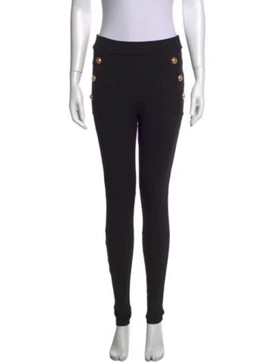 Pre-owned Balmain Skinny Leg Pants In Black