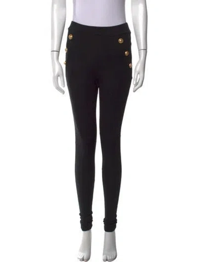 Pre-owned Balmain Skinny Leg Pants In Black