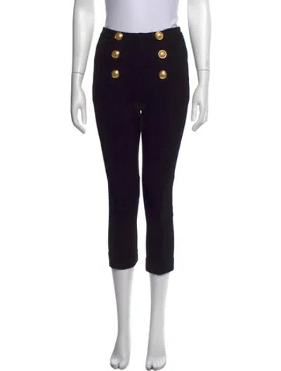 Pre-owned Balmain Skinny Leg Pants In Black