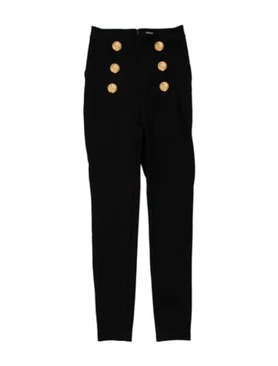 Pre-owned Balmain Skinny Leg Pants In Black