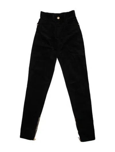 Pre-owned Balmain Skinny Leg Pants In Black