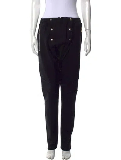 Pre-owned Balmain Skinny Leg Pants In Black