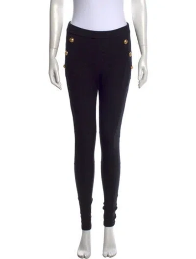 Pre-owned Balmain Skinny Leg Pants In Black