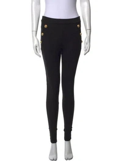Pre-owned Balmain Skinny Leg Pants In Black
