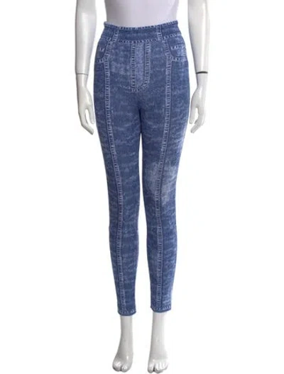 Pre-owned Balmain Skinny Leg Pants In Blue