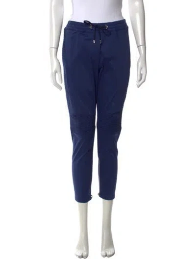 Pre-owned Balmain Skinny Leg Pants In Blue