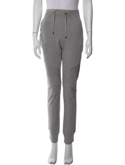 Pre-owned Balmain Skinny Leg Pants In Gray