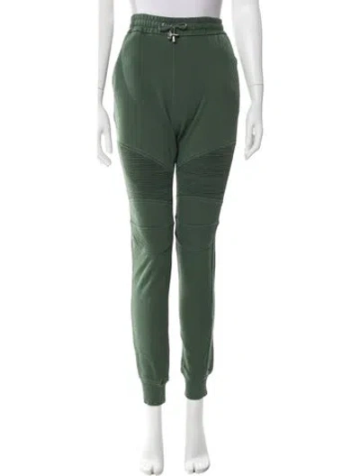 Pre-owned Balmain Skinny Leg Pants In Green
