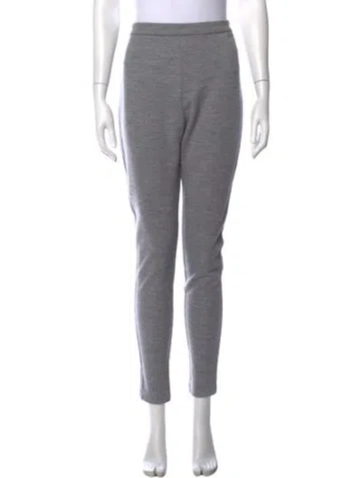 Pre-owned Balmain Skinny Leg Pants In Grey