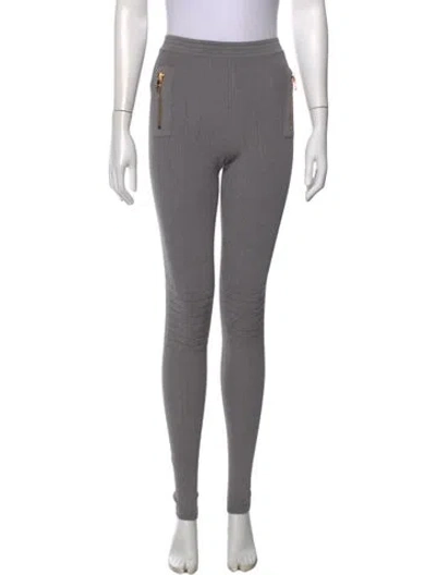 Pre-owned Balmain Skinny Leg Pants In Grey