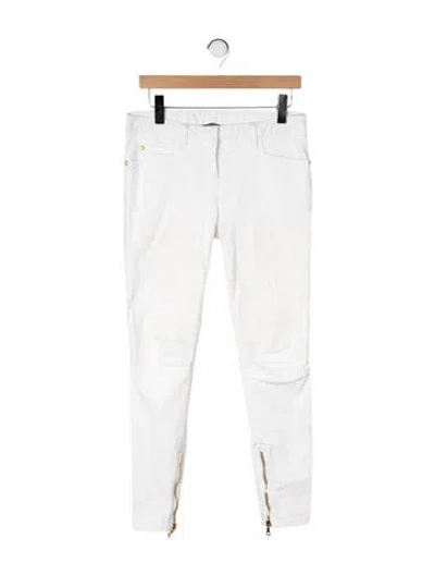 Pre-owned Balmain Skinny Leg Pants In Neutral