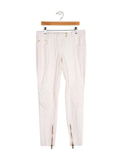 Pre-owned Balmain Skinny Leg Pants In Pink