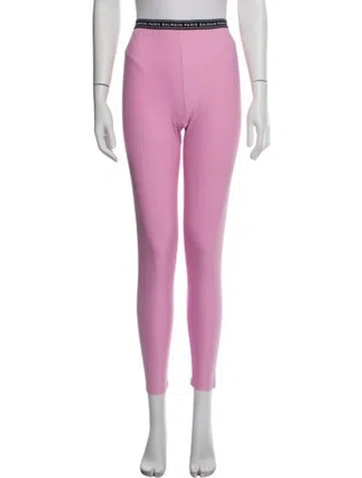 Pre-owned Balmain Skinny Leg Pants In Pink
